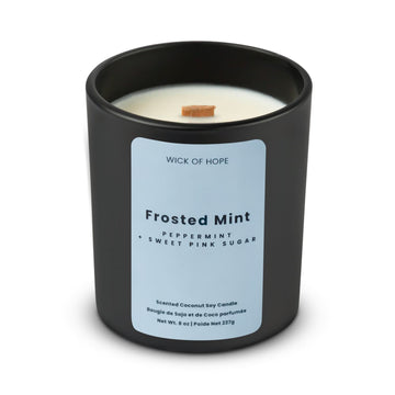 Frosted Mint – Peppermint Vanilla Candle | Wick of Hope