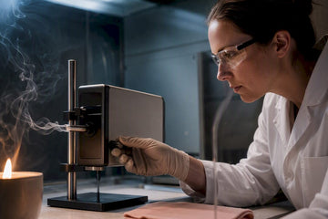 Laboratory testing candle emissions and indoor air