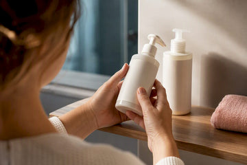 Hands inspecting fragrance product ingredients