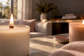 Unscented and scented candle comparison