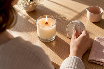 Timing a candle burn session at home