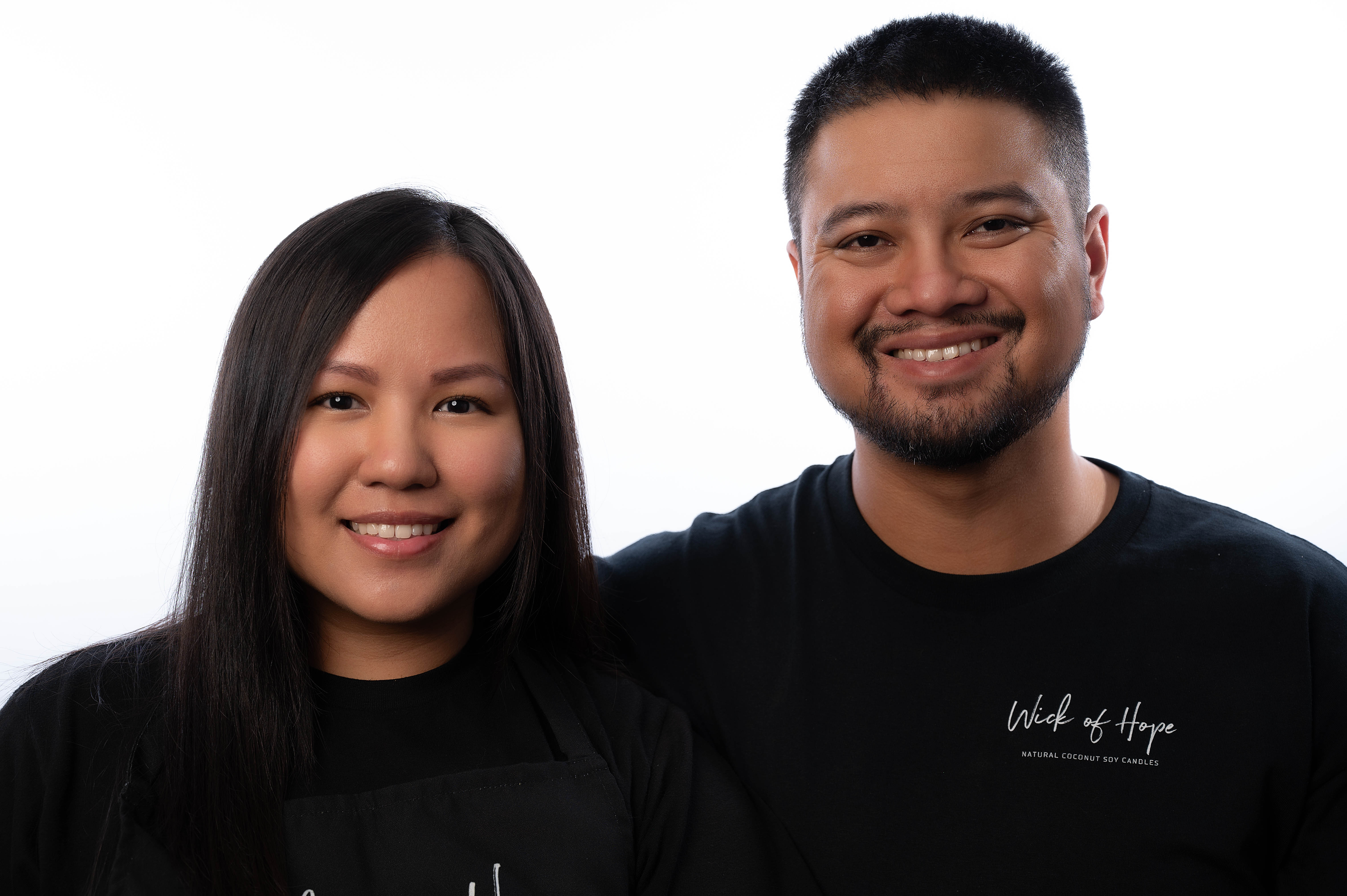 Andy and Selvia, founders of Wick of Hope