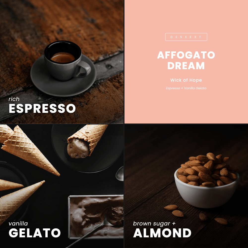 Affogato Dream Candle | Espresso + Vanilla Gelato - Wick of Hope