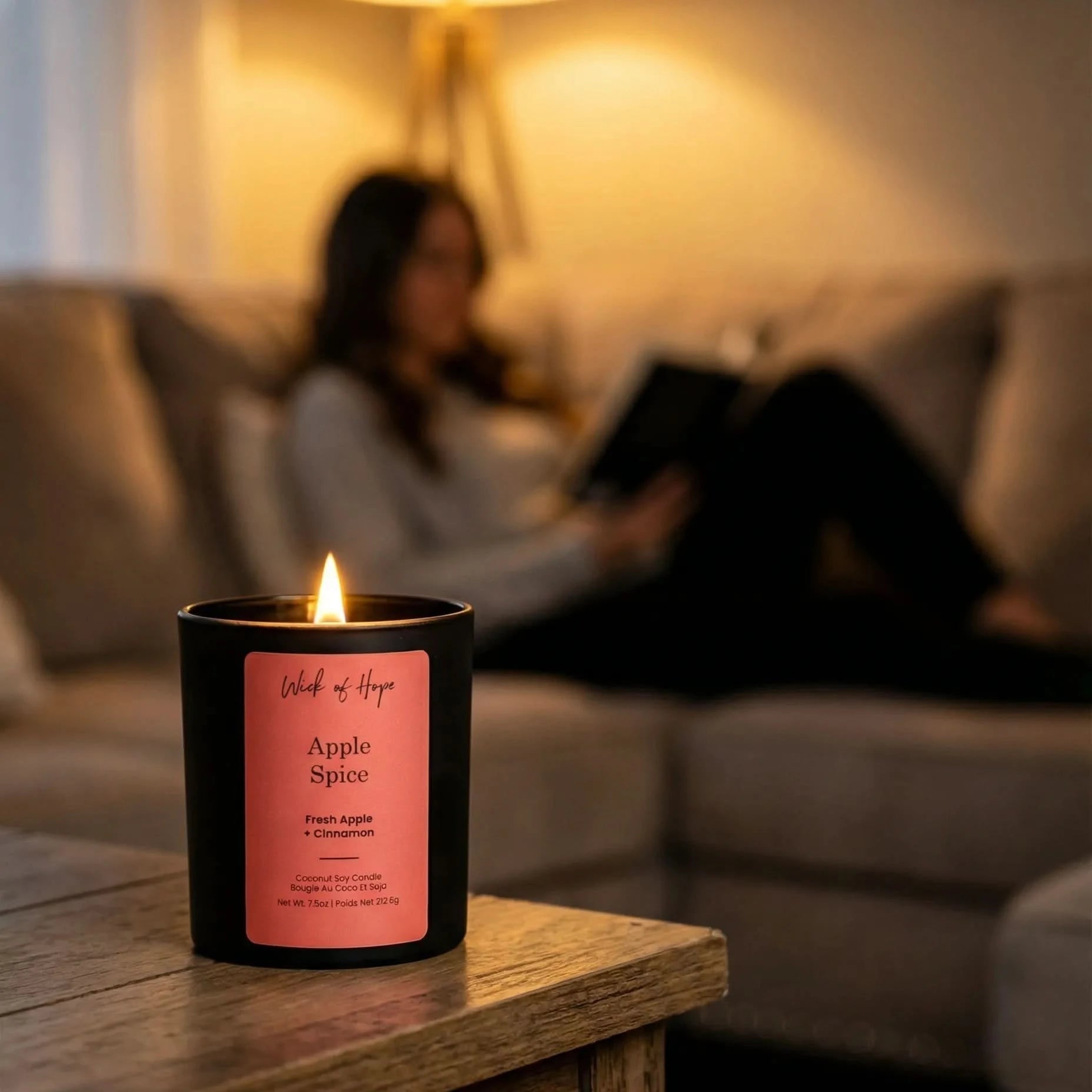 Apple Spice Candle | Fresh Apple + Cinnamon - Wick of Hope
