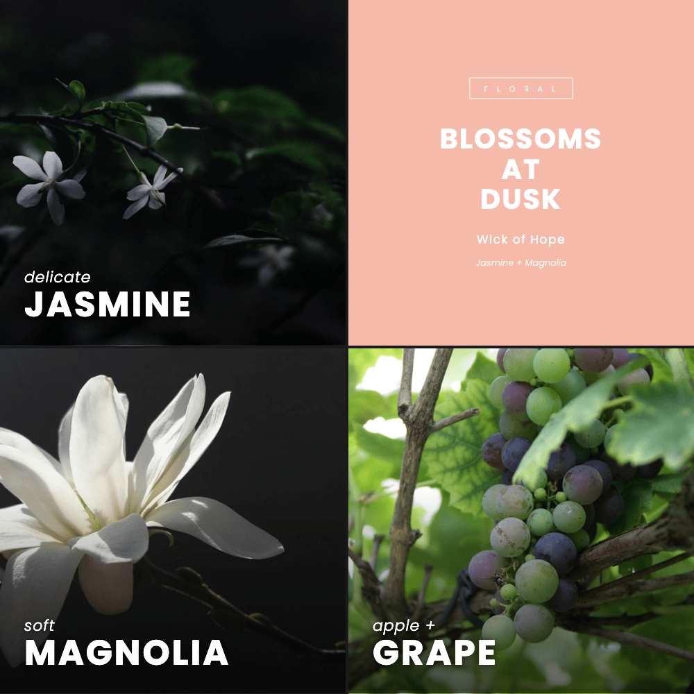 Blossoms At Dusk Wax Melt | Jasmine + Magnolia - Wick of Hope
