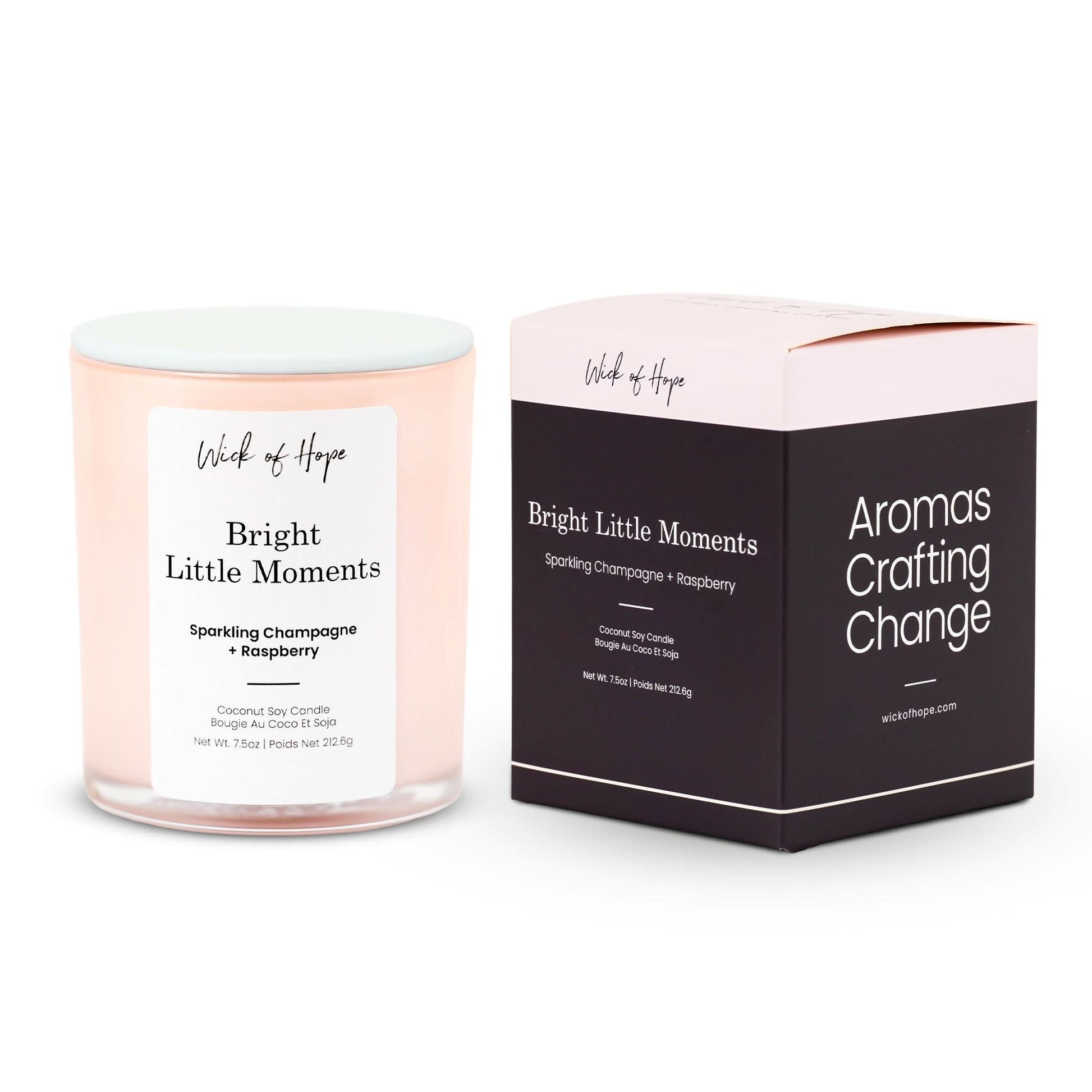 Bright Little Moments Candle | Champagne + Raspberry - Wick of Hope
