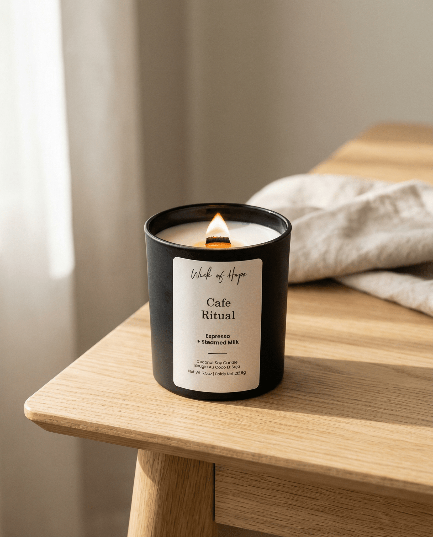 Cafe Ritual Candle | Espresso + Steamed Milk - Wick of Hope
