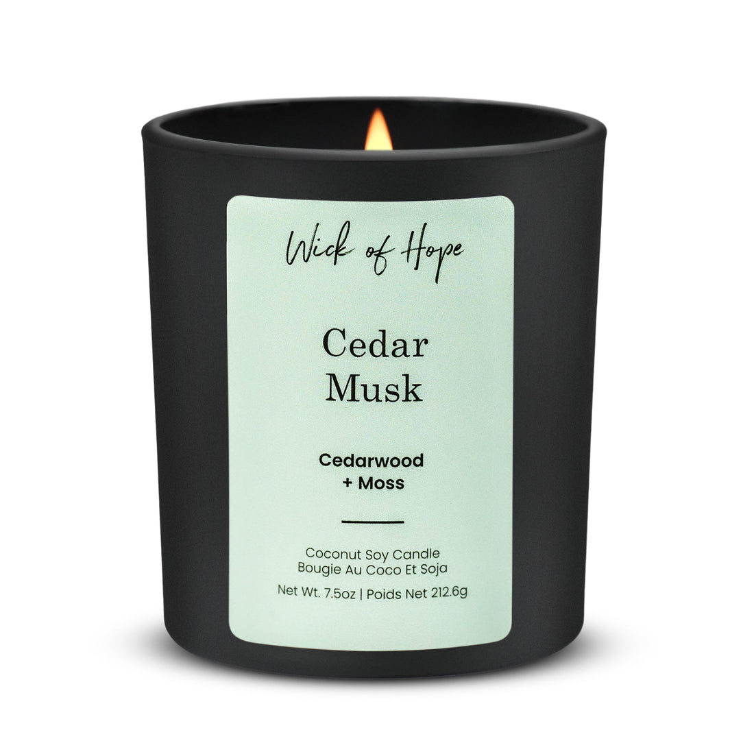 Cedar Musk Candle | Cedarwood + Moss - Wick of Hope