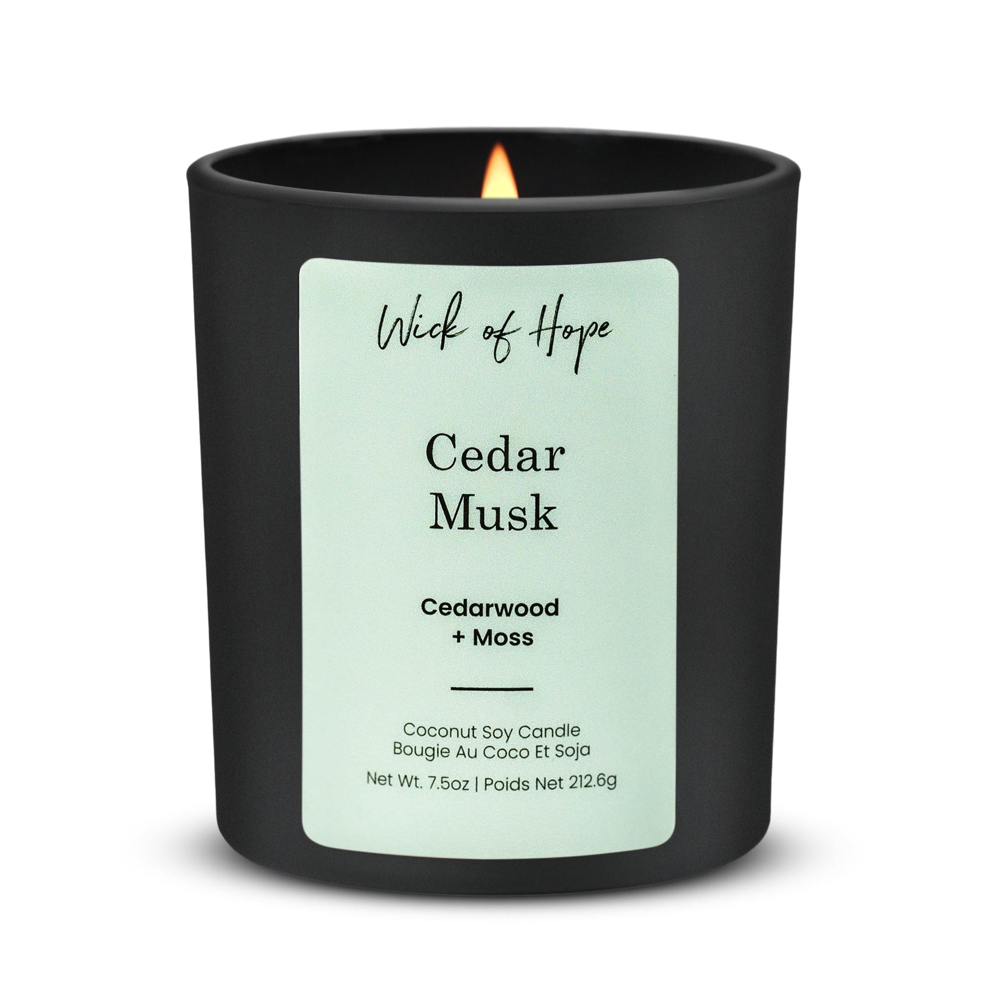 Cedar Musk Candle | Cedarwood + Moss - Wick of Hope