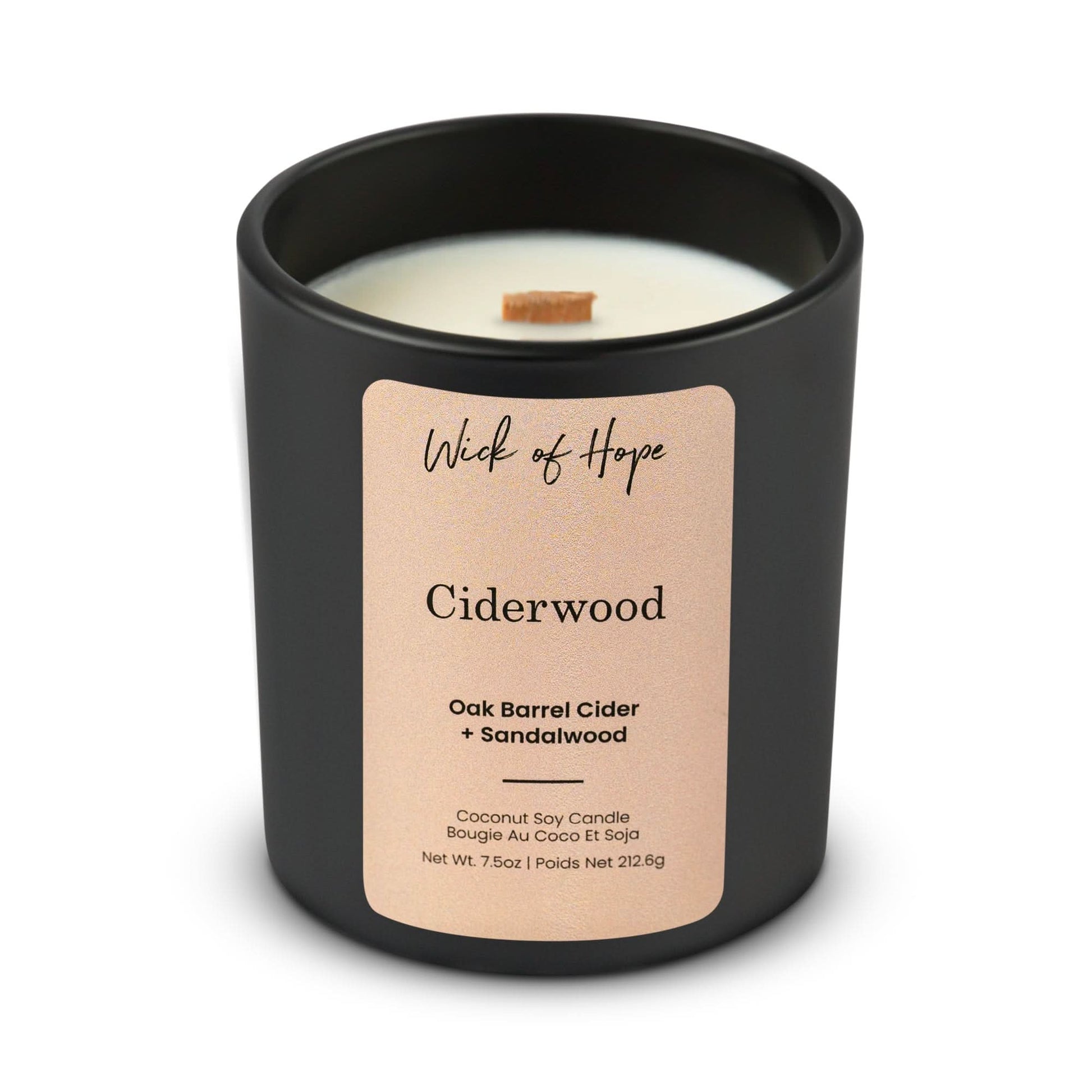Ciderwood Candle | Oak Barrel Cider + Sandalwood - Wick of Hope