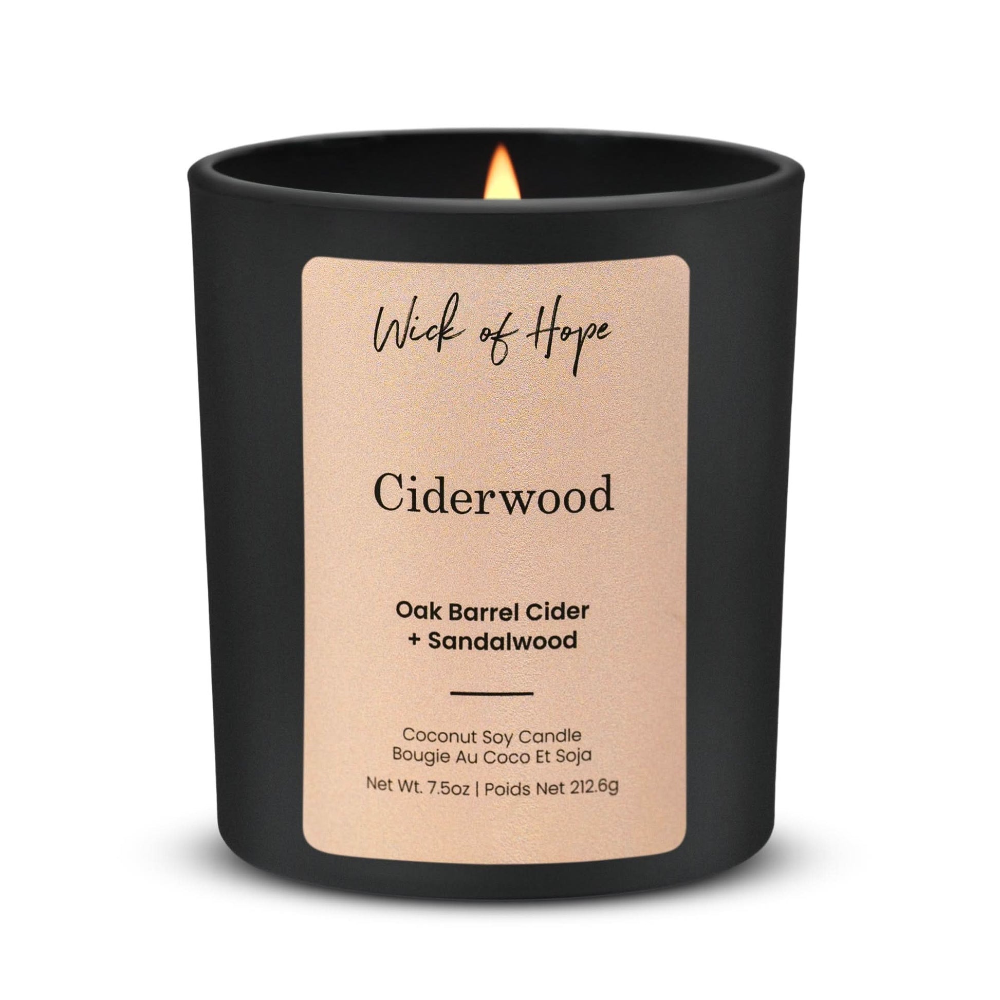Ciderwood Candle | Oak Barrel Cider + Sandalwood - Wick of Hope