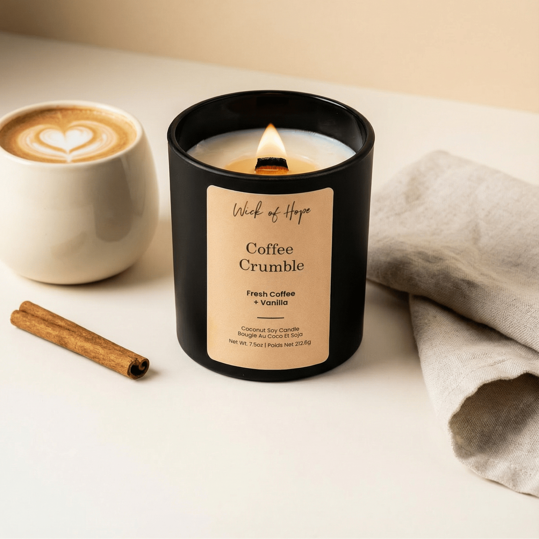 Coffee Crumble Candle | Fresh Coffee + Vanilla - Wick of Hope