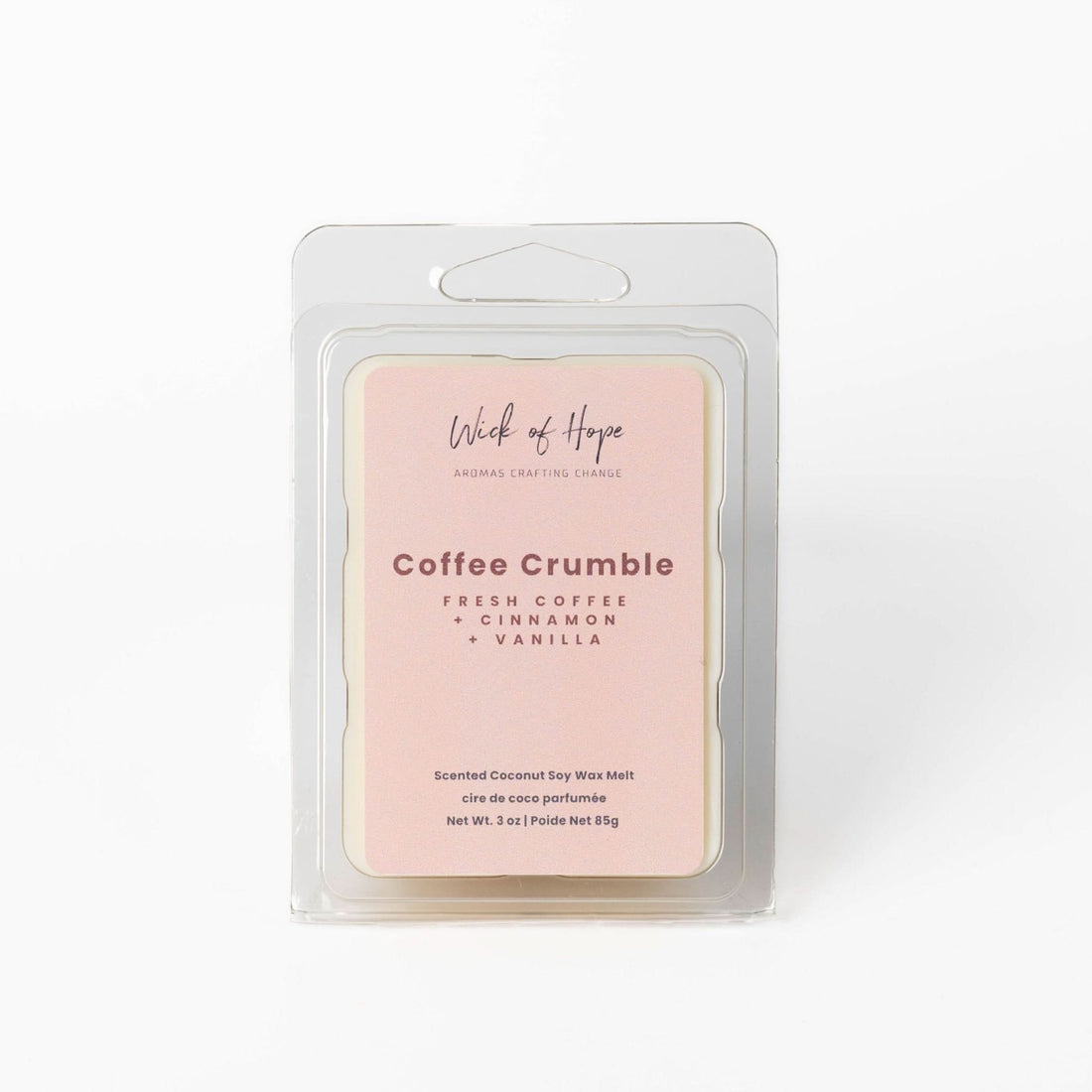 Coffee Crumble Wax Melt | Fresh Coffee + Vanilla Butter - Wick of Hope