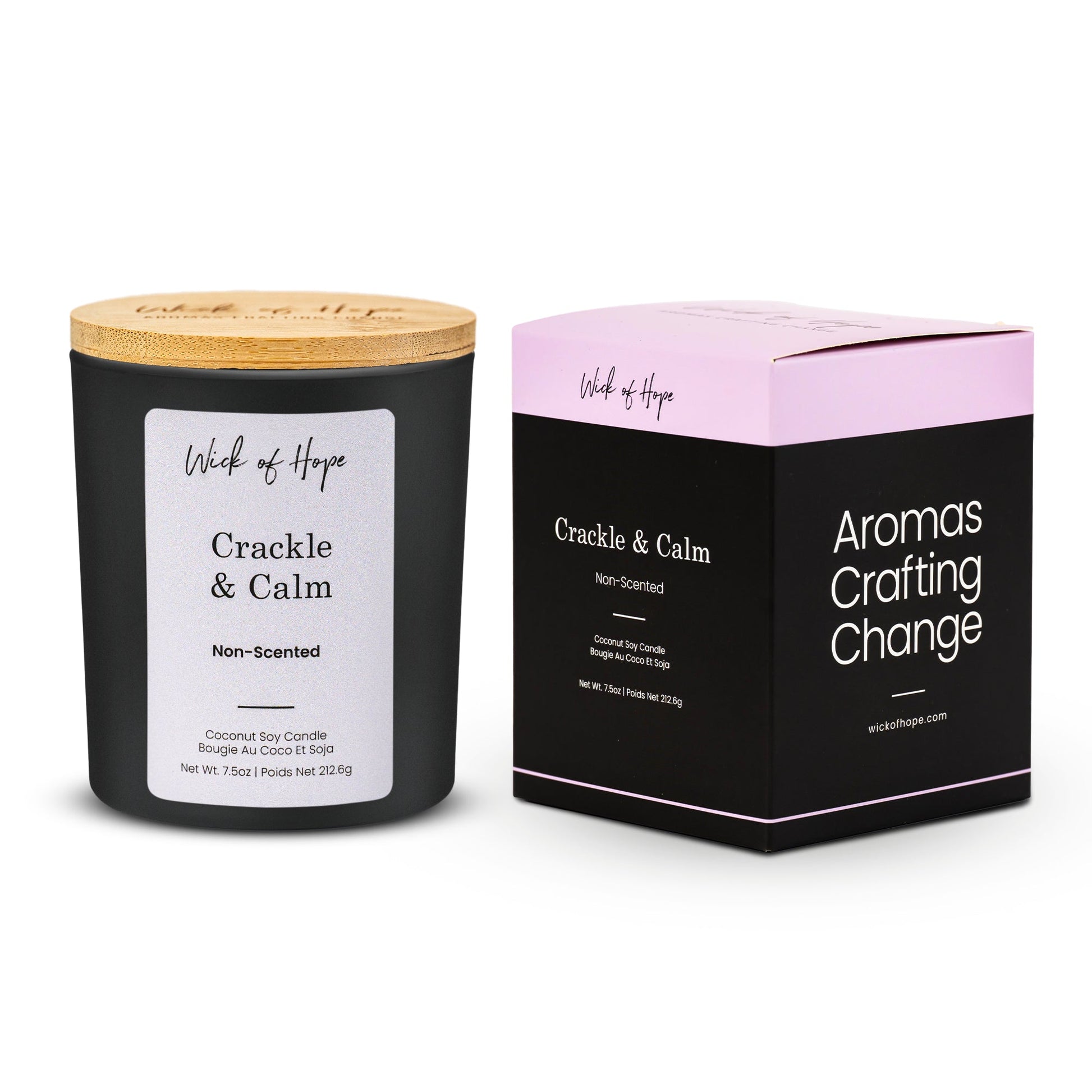 Crackle & Calm Candle | Unscented - Wick of Hope