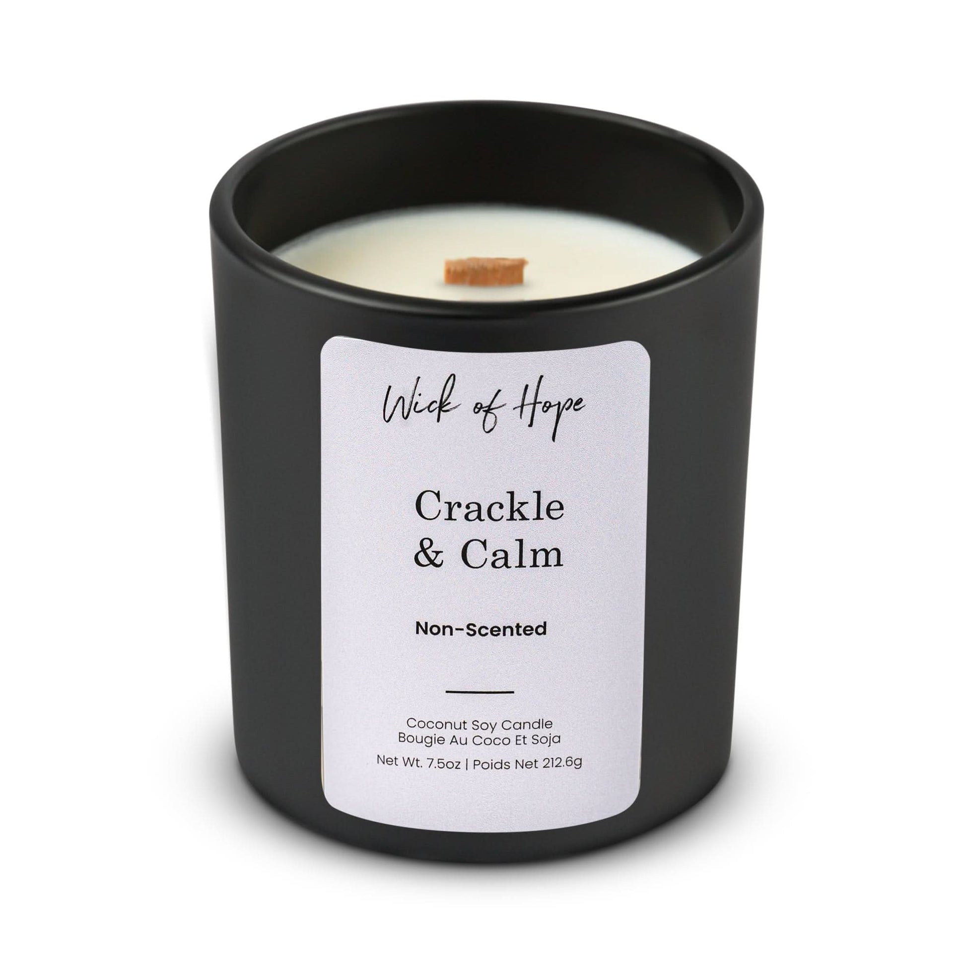 Crackle & Calm Candle | Unscented - Wick of Hope