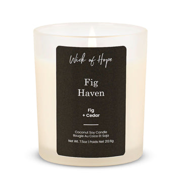 Fig Haven Candle | Fig + Cedar - Wick of Hope