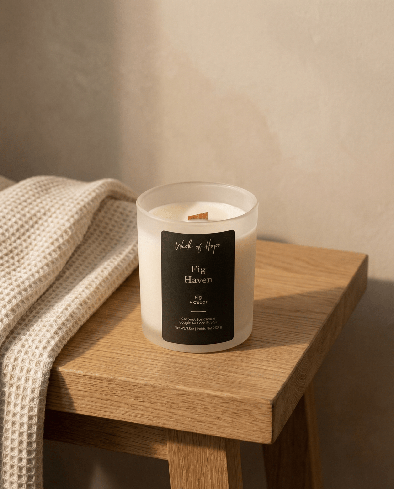 Fig Haven Candle | Fig + Cedar - Wick of Hope