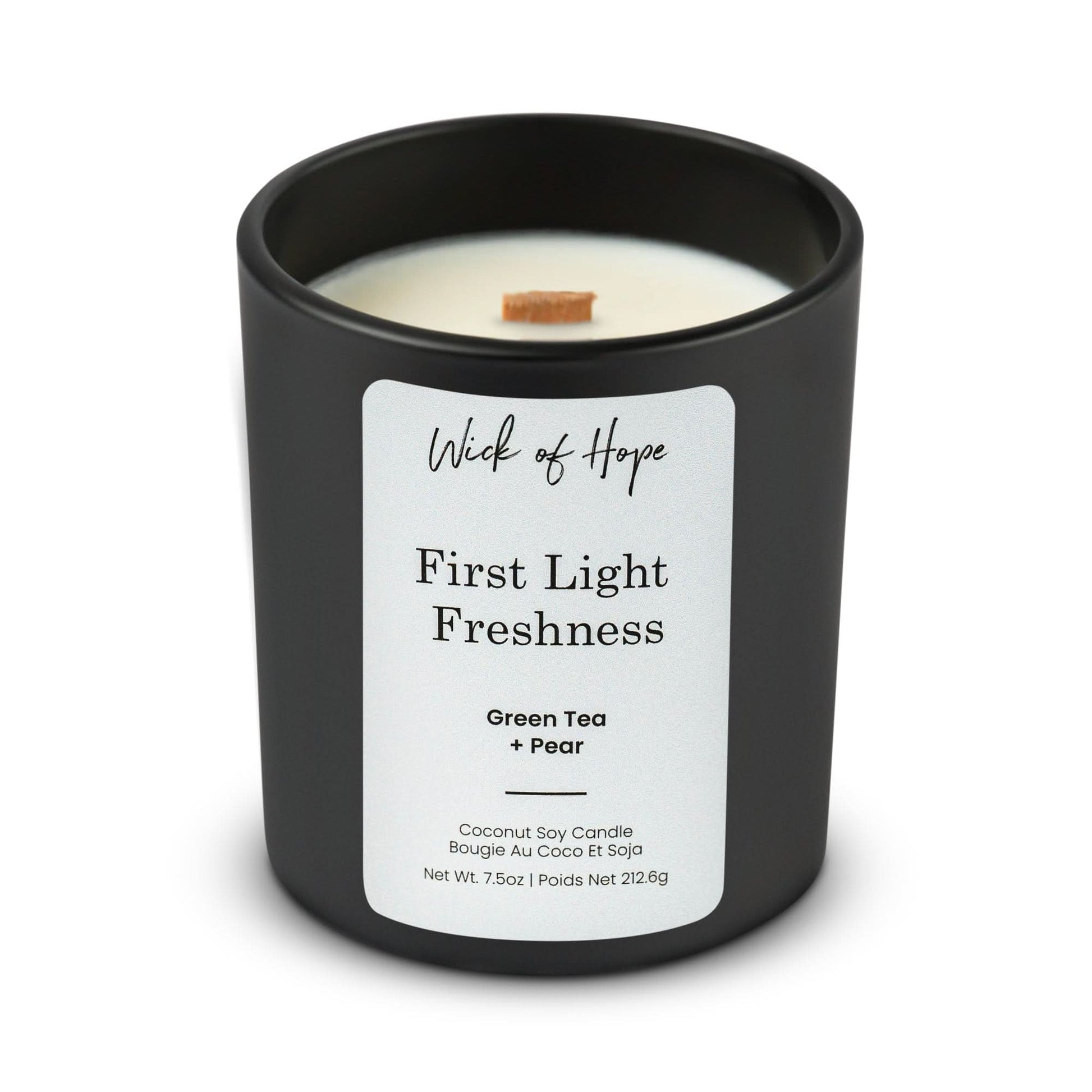 First Light Freshness Candle | Green Tea + Pear - Wick of Hope