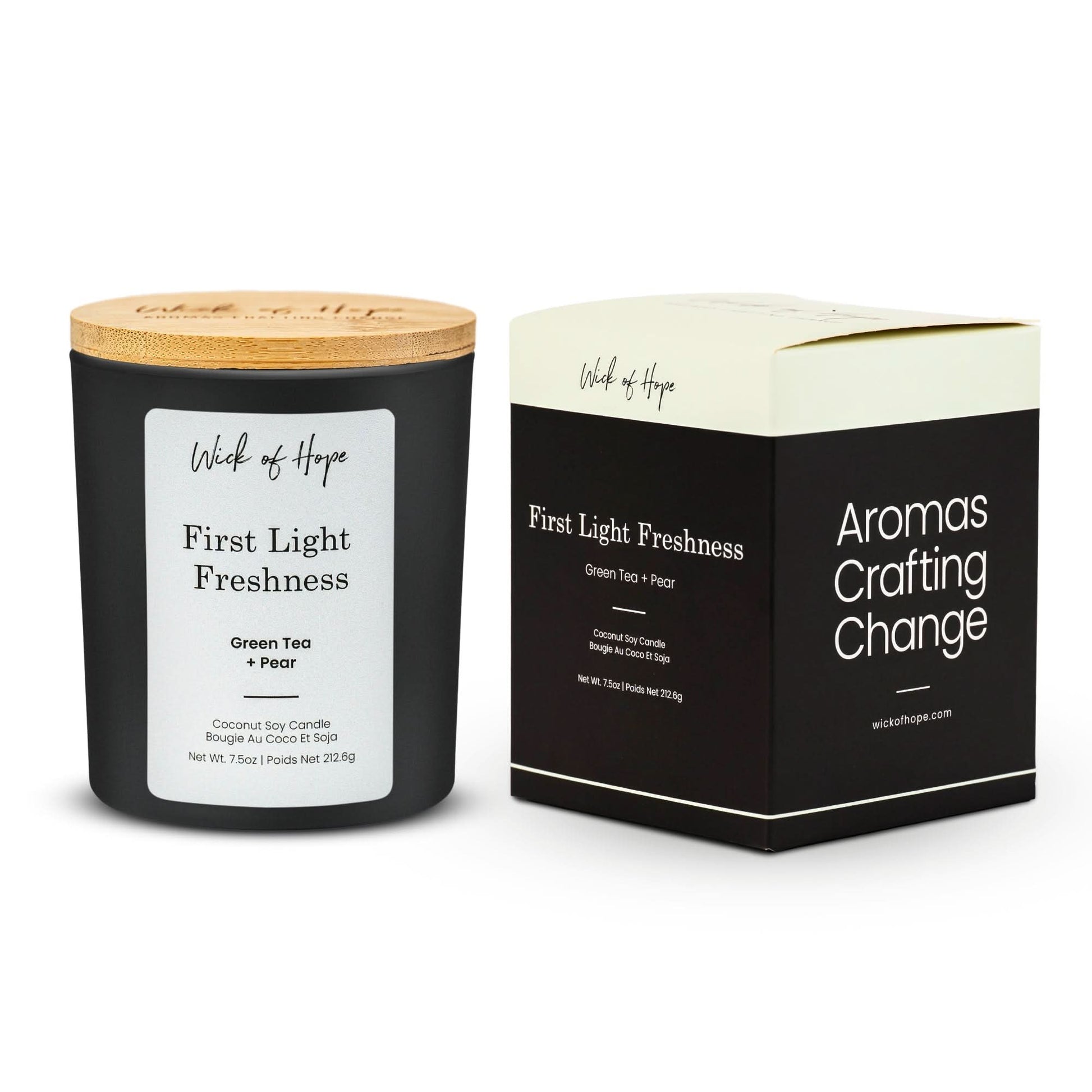 First Light Freshness Candle | Green Tea + Pear - Wick of Hope