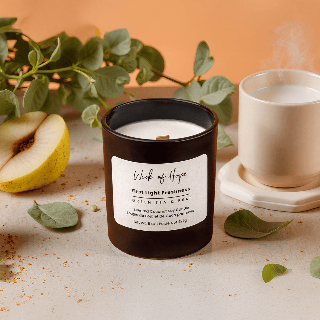 First Light Freshness | Green Tea + Pear - Wick of Hope