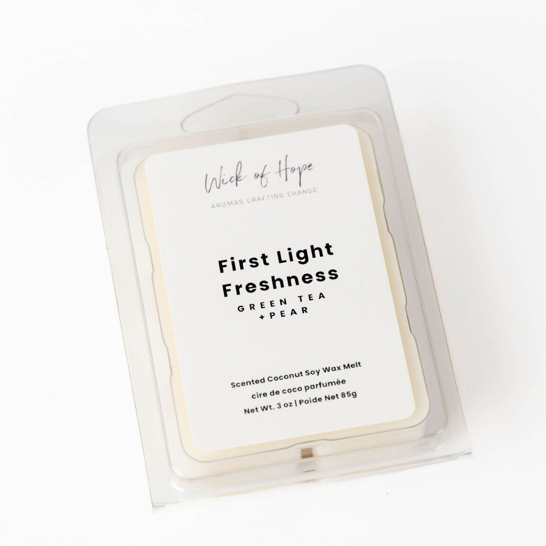 First Light Freshness Wax Melt | Green Tea + Pear - Wick of Hope