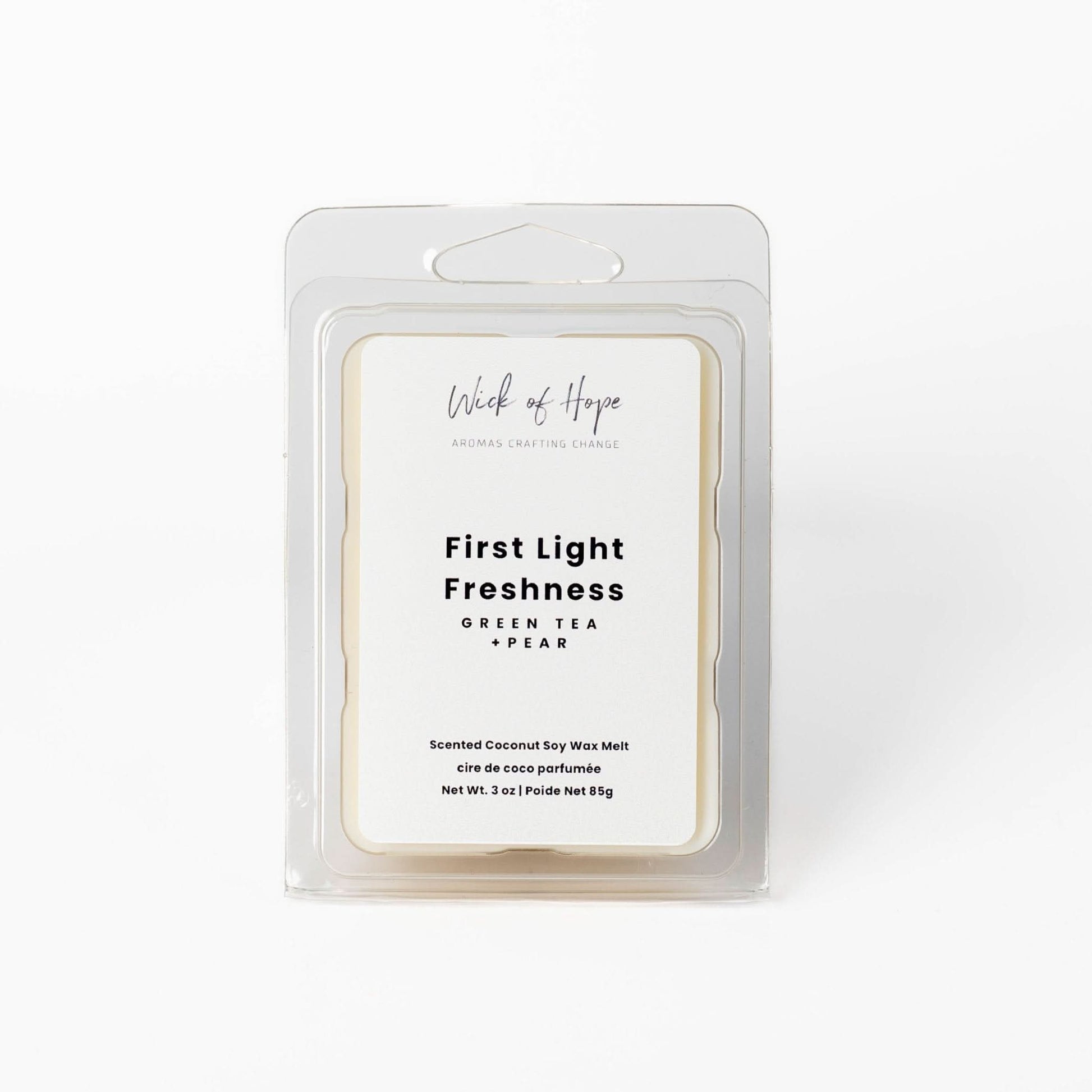 First Light Freshness Wax Melt | Green Tea + Pear - Wick of Hope