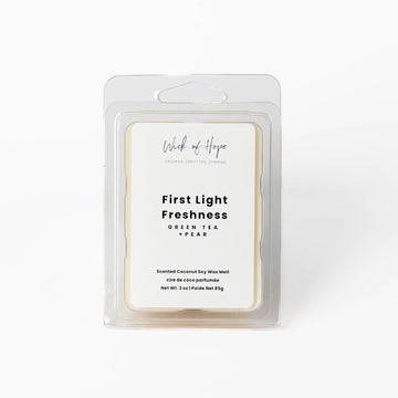 First Light Freshness Wax Melt | Green Tea + Pear - Wick of Hope