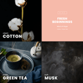 Fresh Beginnings Candle | Cotton + Green Tea - Wick of Hope