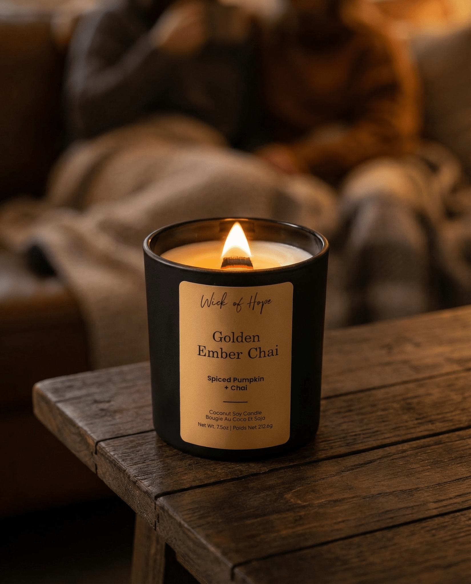 Golden Ember Chai Candle | Spiced Pumpkin + Chai - Wick of Hope