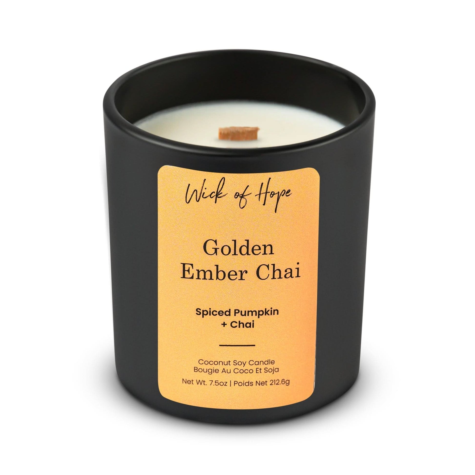 Golden Ember Chai Candle | Spiced Pumpkin + Chai - Wick of Hope