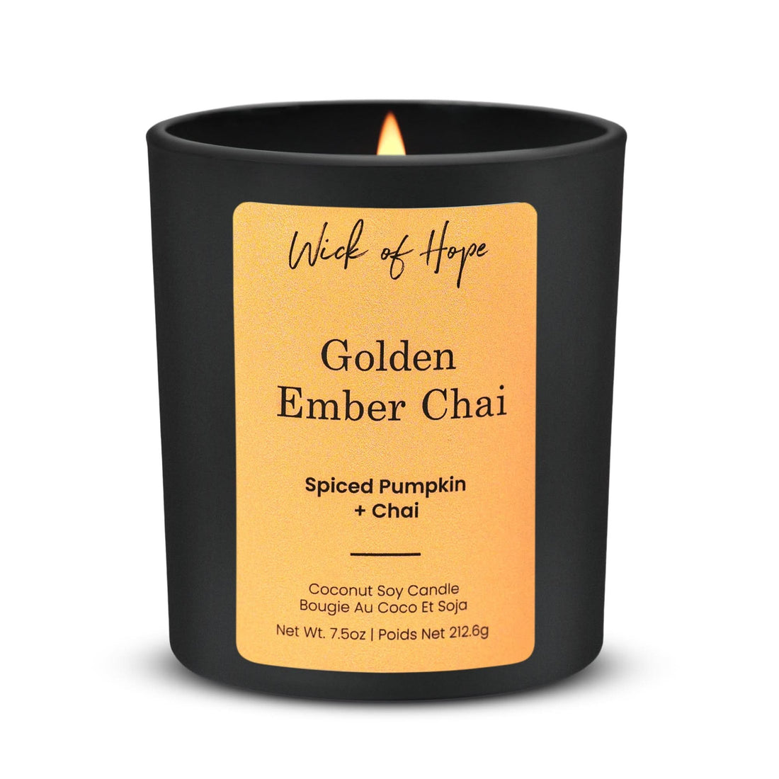 Golden Ember Chai Candle | Spiced Pumpkin + Chai - Wick of Hope