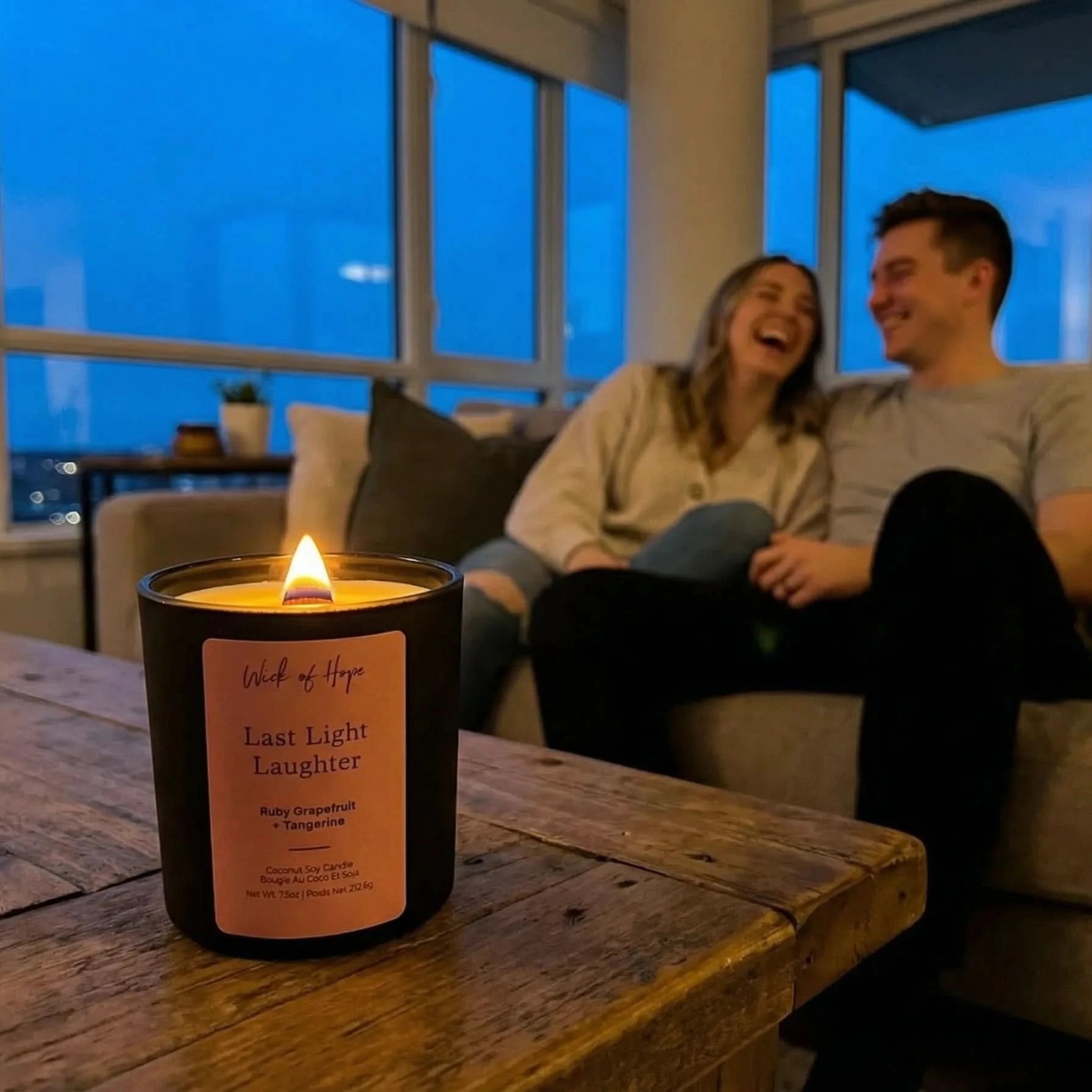 Last Light Laughter Candle | Ruby Grapefruit + Tangerine - Wick of Hope