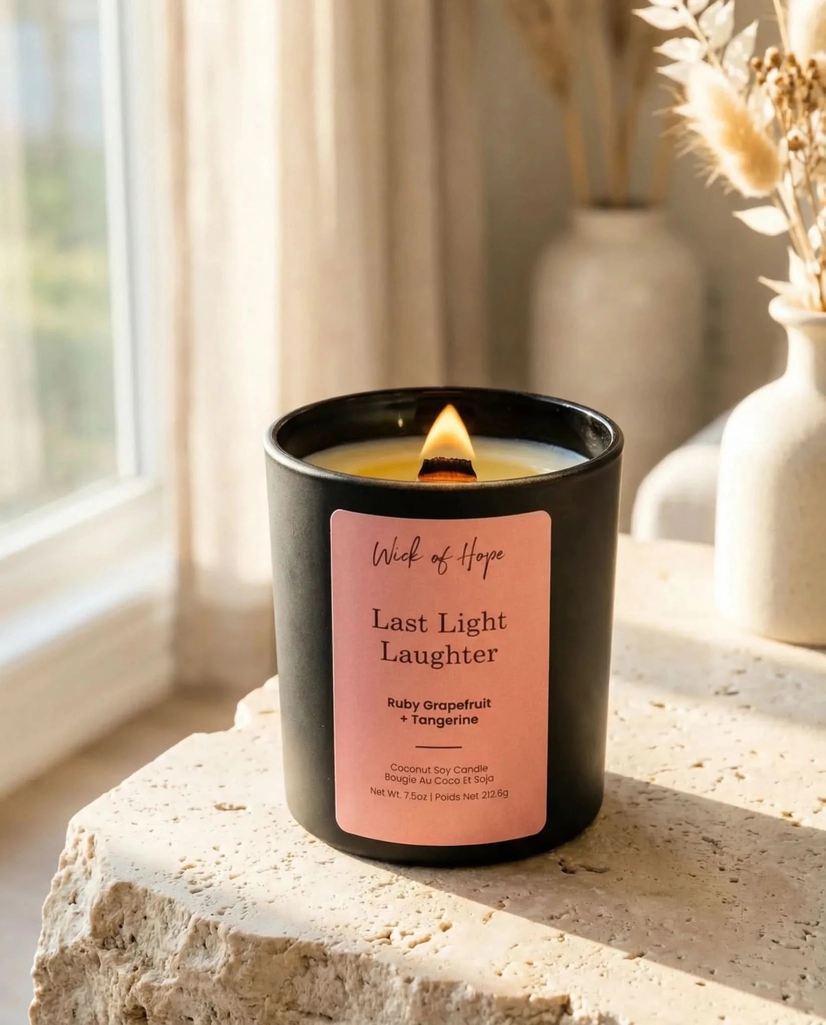 Last Light Laughter Candle | Ruby Grapefruit + Tangerine - Wick of Hope