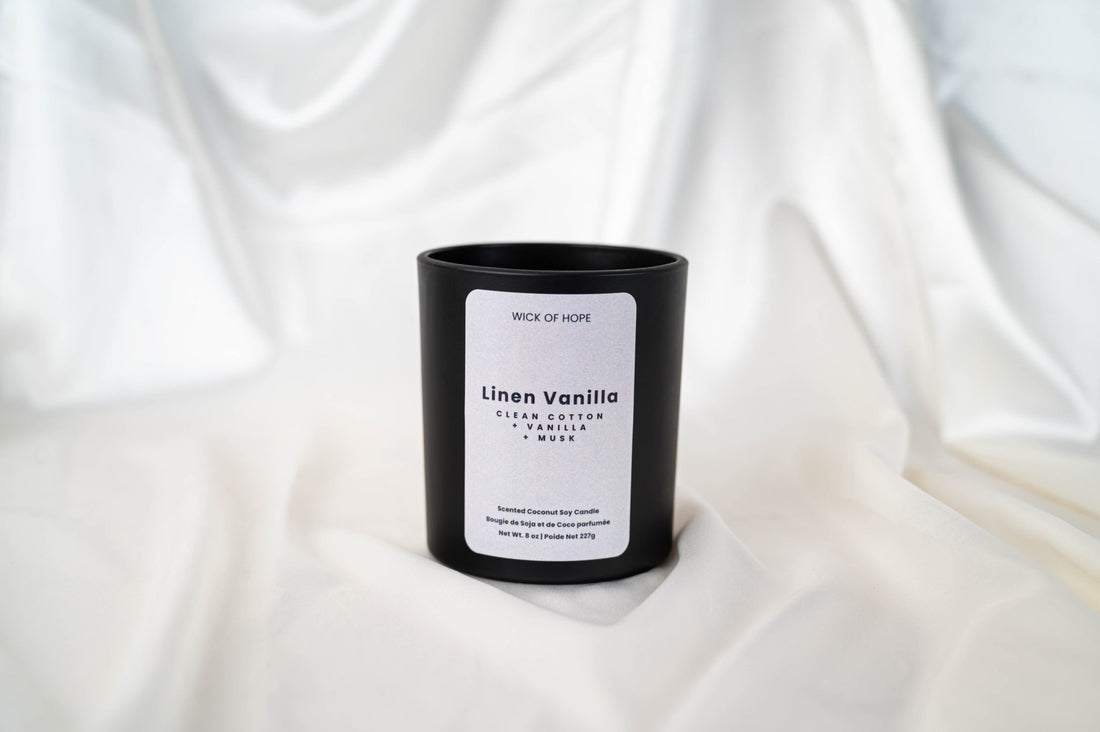 Linen Vanilla | Clean Cotton + Vanilla - Wick of Hope