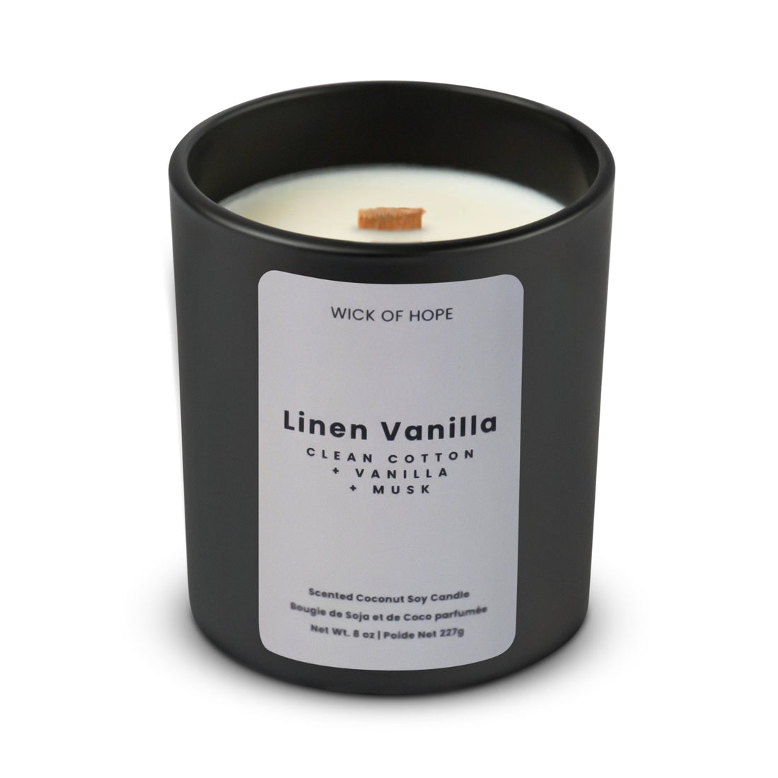 Linen Vanilla | Clean Cotton + Vanilla - Wick of Hope