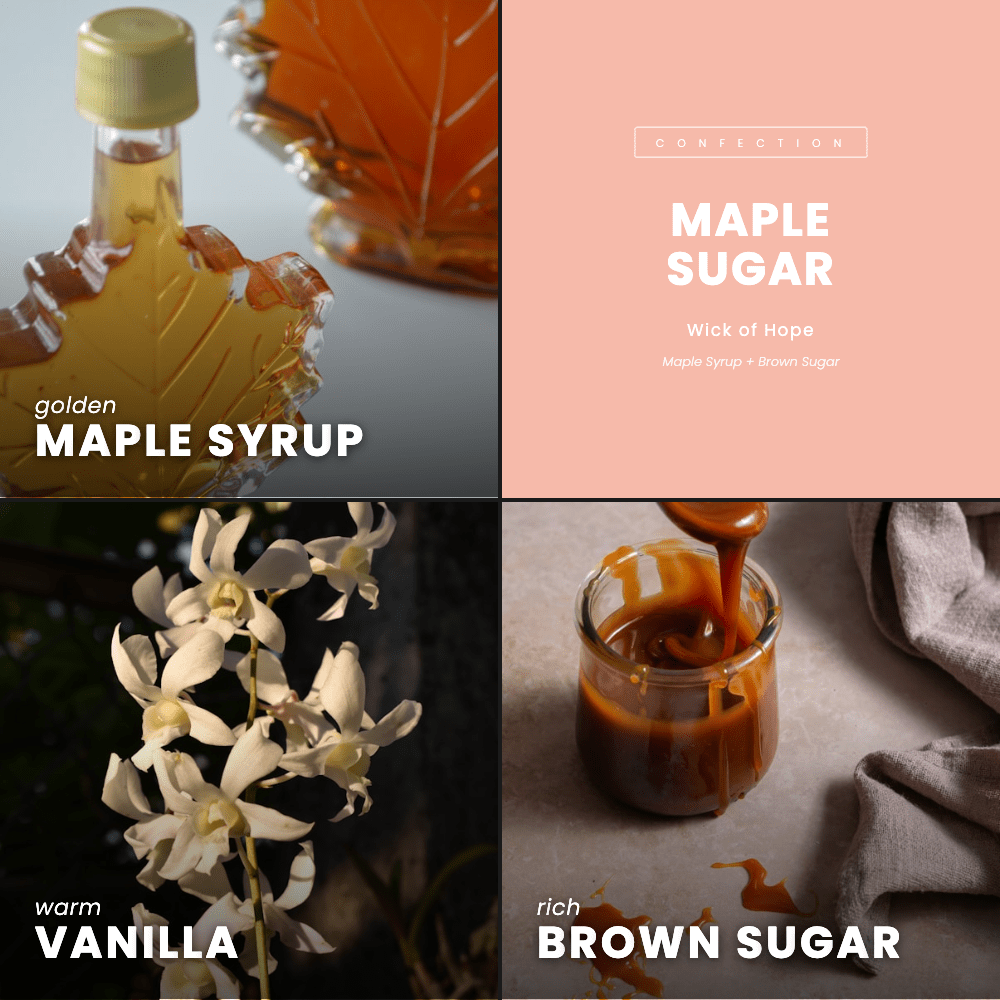 Maple Sugar Candle | Maple Syrup + Brown Sugar - Wick of Hope