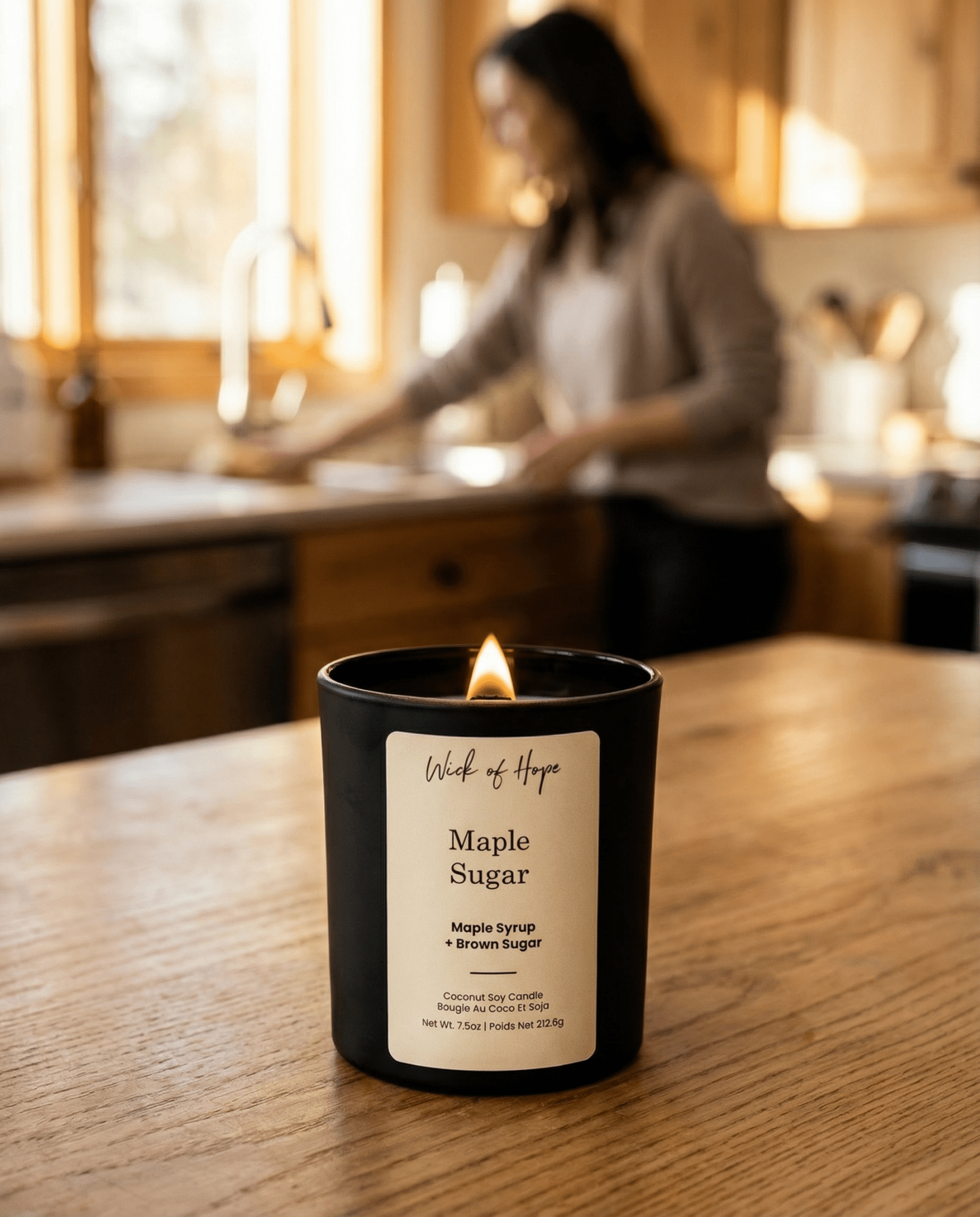 Maple Sugar Candle | Maple Syrup + Brown Sugar - Wick of Hope