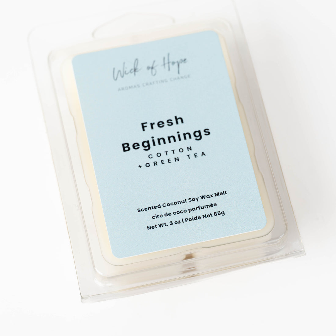 Fresh Beginnings Wax Melt | Cotton + Green Tea