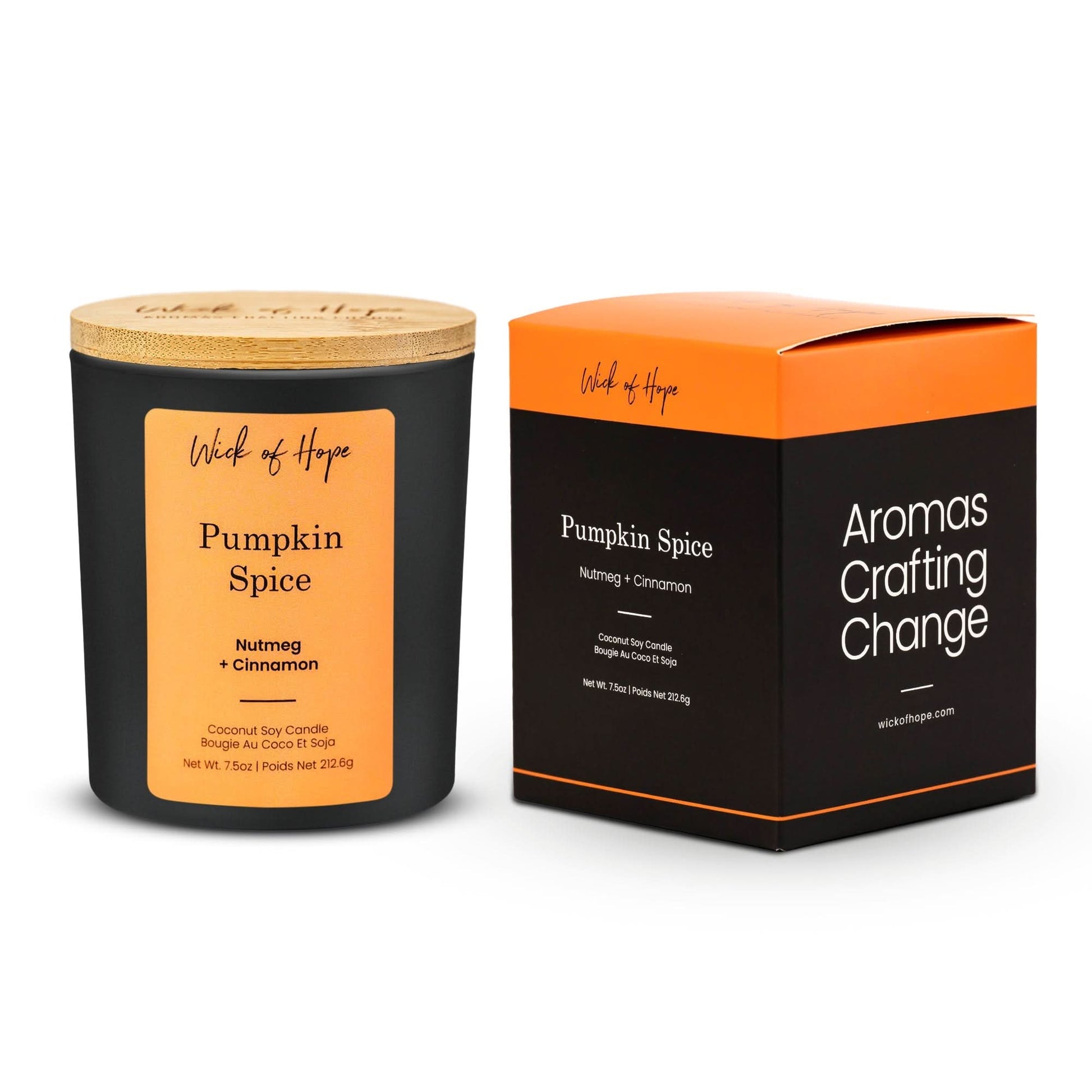 Pumpkin Spice Candle | Nutmeg + Cinnamon - Wick of Hope