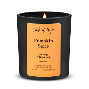 Pumpkin Spice Candle | Nutmeg + Cinnamon - Wick of Hope