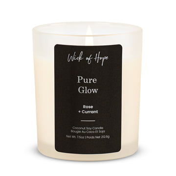 Pure Glow Candle | Rose + Currant - Wick of Hope