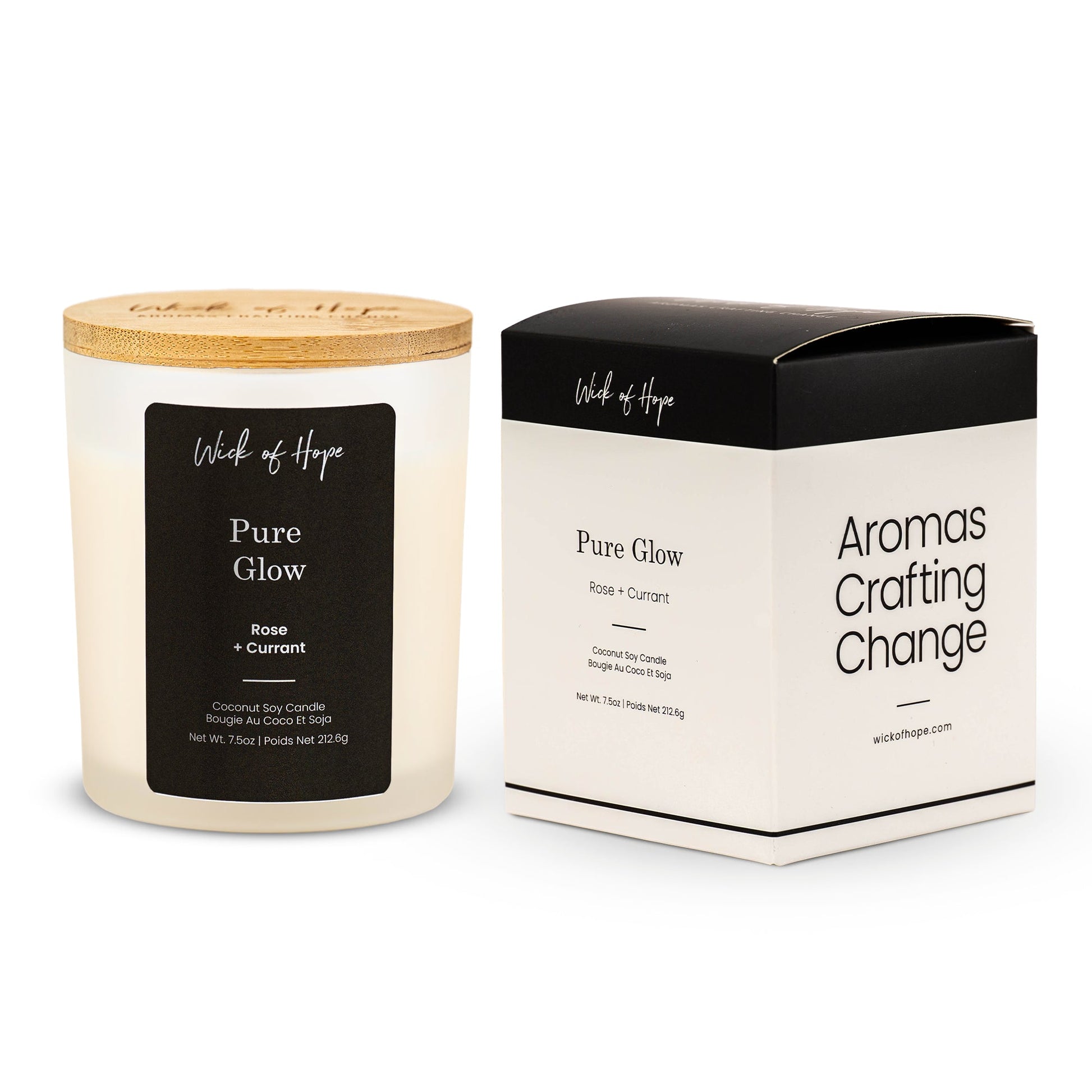 Pure Glow Candle | Rose + Currant - Wick of Hope