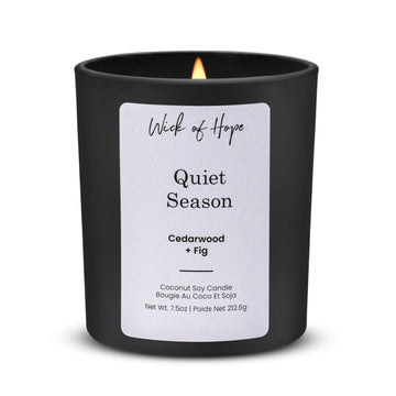 Quiet Season Candle | Cedarwood + Fig - Wick of Hope