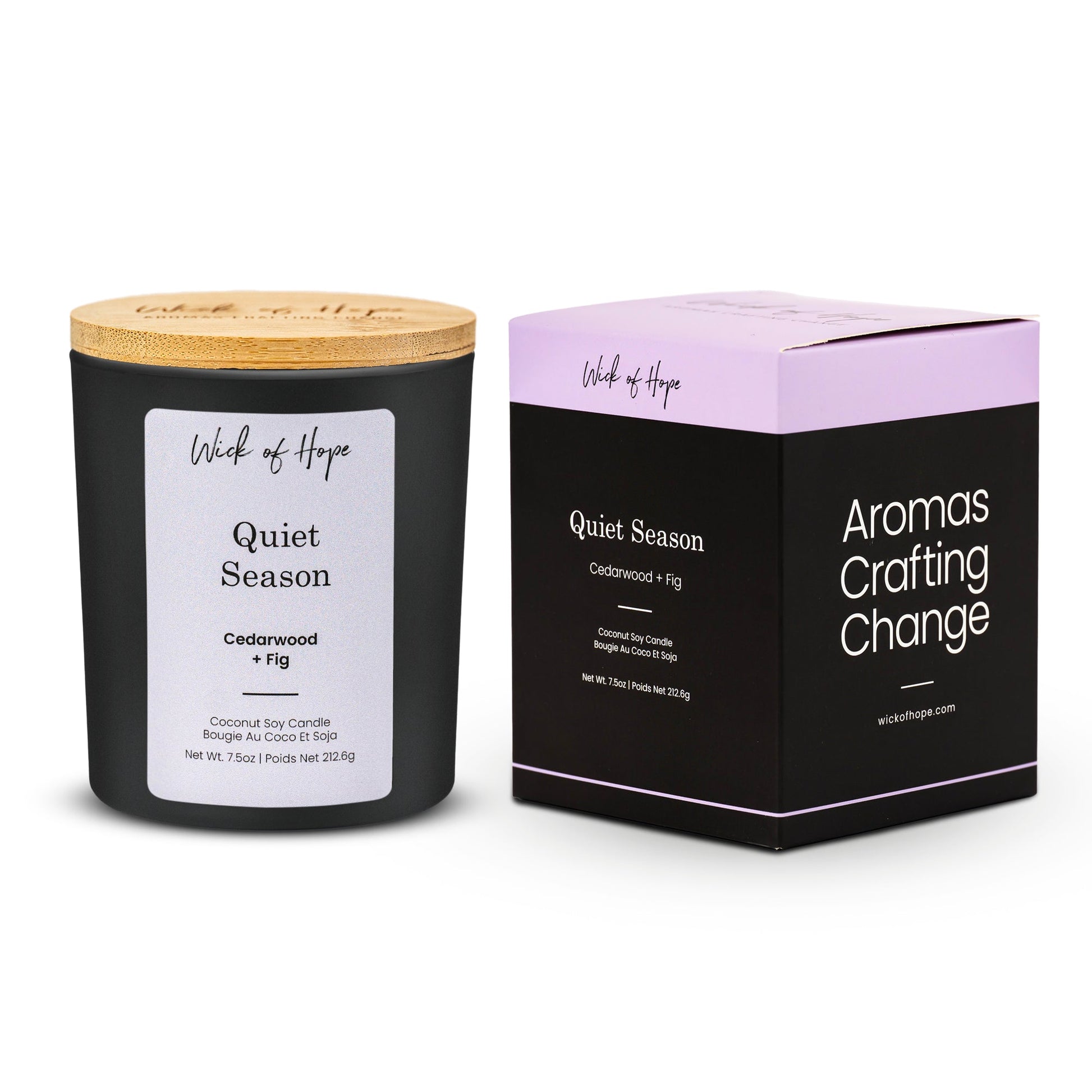 Quiet Season Candle | Cedarwood + Fig - Wick of Hope