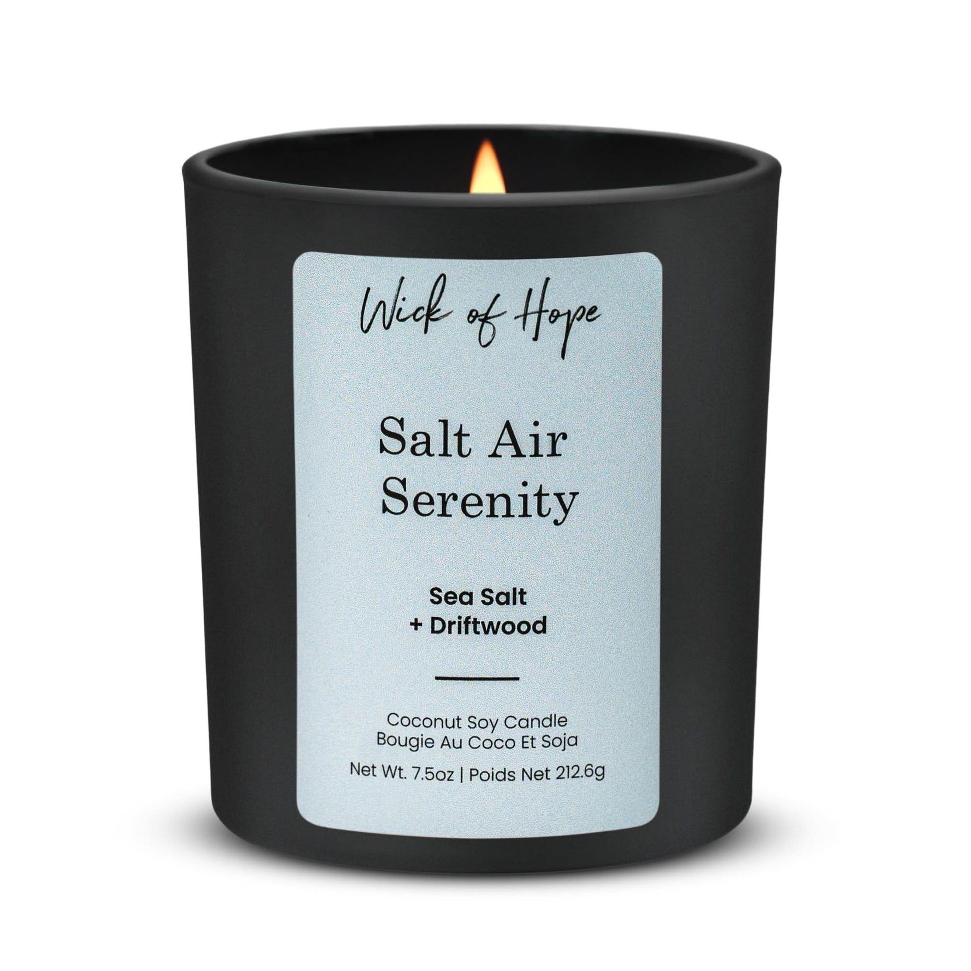 Salt Air Serenity Candle | Sea Salt + Driftwood - Wick of Hope