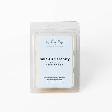 Salt Air Serenity Wax Melt | Sea Salt + Driftwood - Wick of Hope