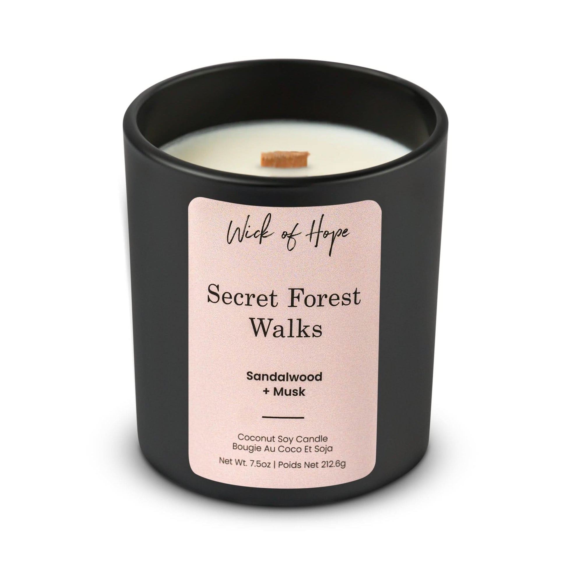 Secret Forest Walks Candle | Sandalwood + Musk - Wick of Hope