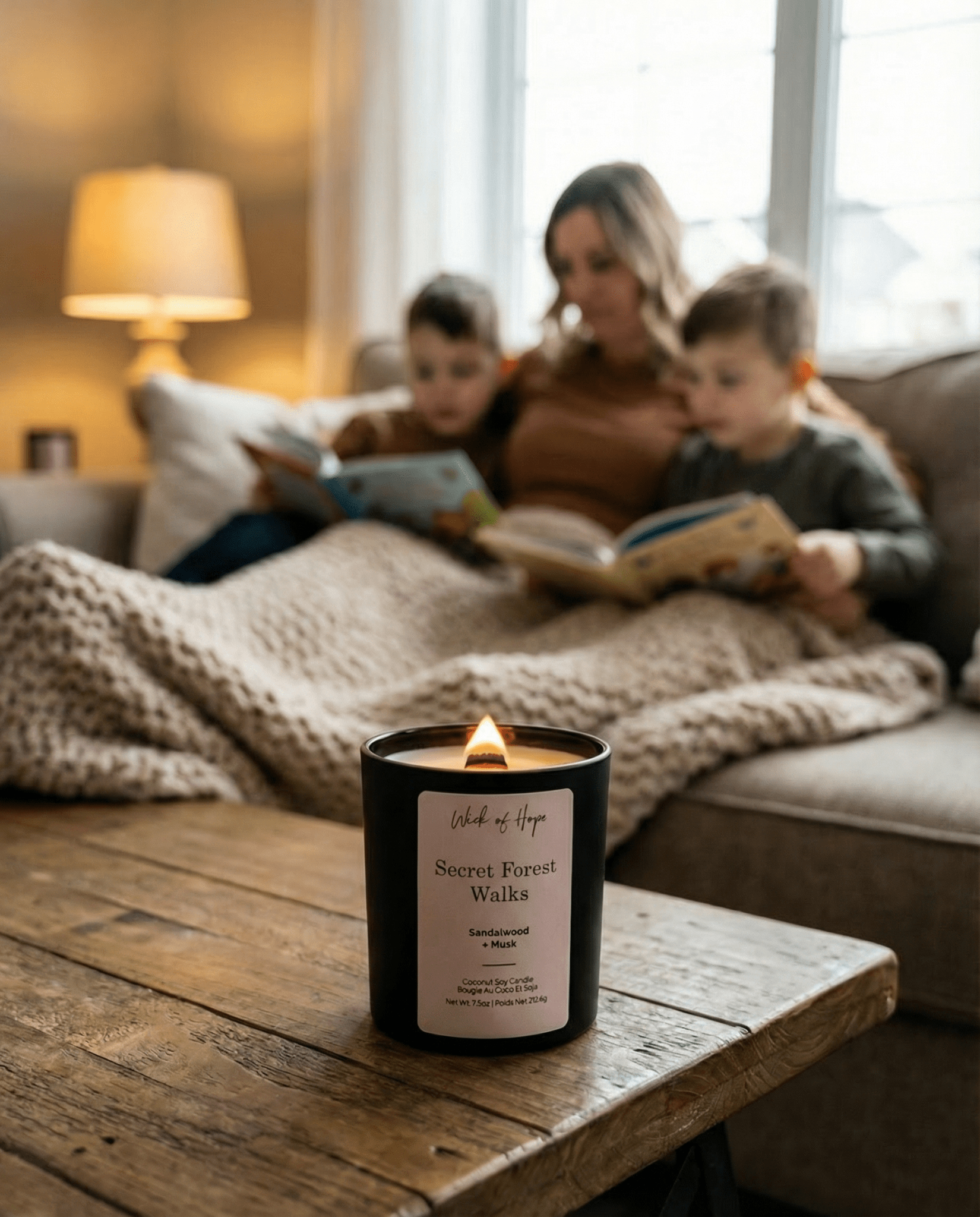 Secret Forest Walks Candle | Sandalwood + Musk - Wick of Hope