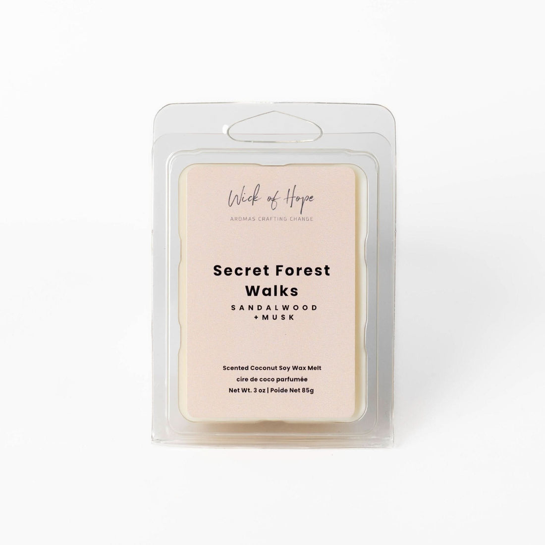 Secret Forest Walks Wax Melt | Sandalwood + Musk - Wick of Hope