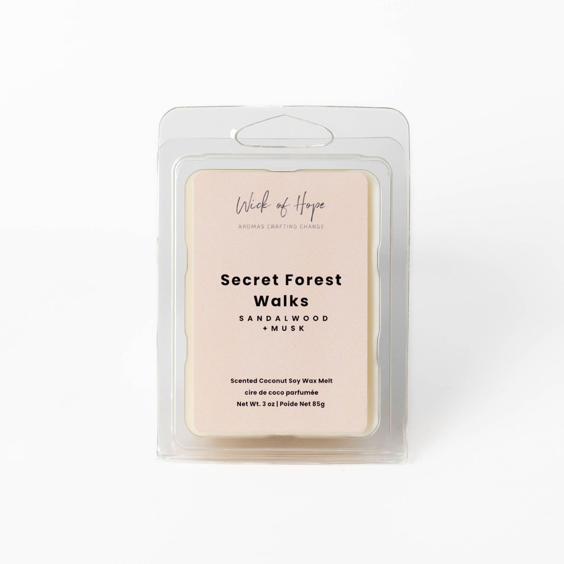 Secret Forest Walks Wax Melt | Sandalwood + Musk - Wick of Hope